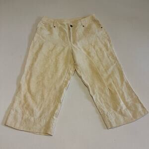 (r)elativity 100% linen capri's culottes  pants 10P